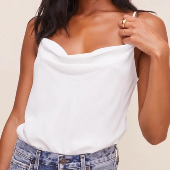 ASTR THE LABEL Cowl Drape Neck Bodysuit - Size M - Picture 2 of 4